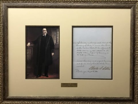 Chester A Arthur Presidential Handwritten Correspondence