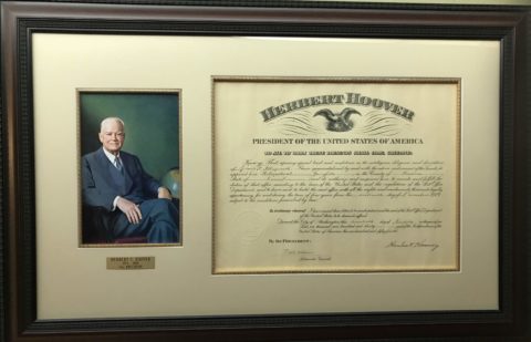 Herbert Hoover Signed Presidential Appointment