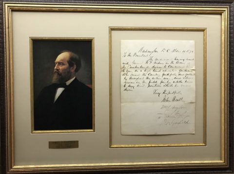 James A Garfield Handwritten Letter to President Grant