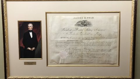 James K Polk Signed Presidential Appointment of Charles H Bennett