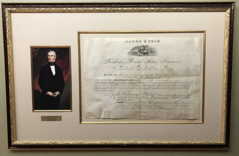 James K Polk Signed Presidential Appointment of Charles H Bennett