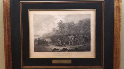 The Death of Captain Cook Original Antique Print