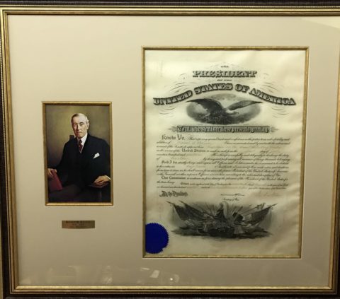 Woodrow Wilson Signed Presidential Appointment